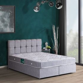 Setay Mobilya Gri 140x190 cm Berlin Tek Kişilik Baza Başlık Comfort Yatak Seti