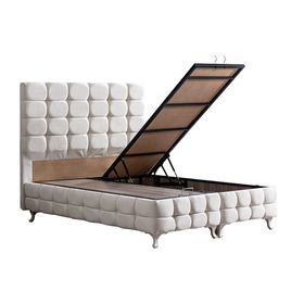 Setay Mobilya Krem 150x200 Duke Lux Baza Başlık ve Yatak Seti