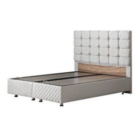 Setay Mobilya Krem 180x200 cm Duke Çift Kişilik Baza Başlık Seti
