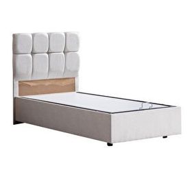 Setay Mobilya Krem 90x190 cm Berlin Tek Kişilik Baza Başlık Seti