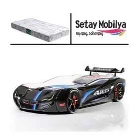 Setay Mobilya Mercedes Standart Rüzgarlıklı Siyah Arabalı Yatak