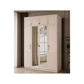 Setay Mobilya Vela Bej 4 Kapaklı Aynalı Gardrop