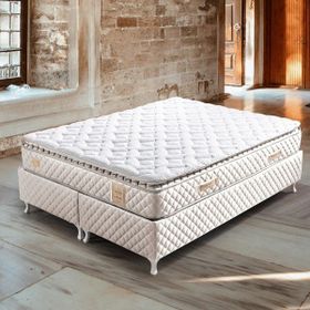 Setay Stella Krem Pedli Yaylı 140x190 cm Çift Kişilik Yatak