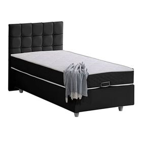 Setay Tavira 100x200 CM Antrasit Tek Kişilik Baza Başlık Letto Yatak Seti