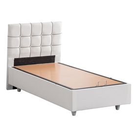 Setay Tavira 90x200 CM Beyaz Tek Kişilik Baza Başlık Letto Yatak Seti