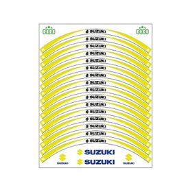 Sevenkardeşler Suzuki Sarı Beyaz Uyumlu Reflektörlü Jant Şeridi