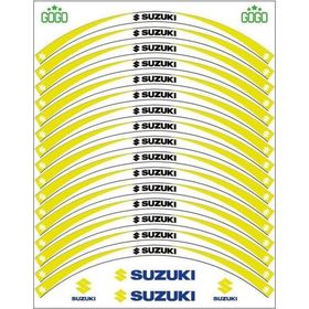 Sevenkardeşler Suzuki Sarı Beyaz Uyumlu Reflektörlü Jant Şeridi