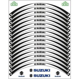Sevenkardeşler Suzuki Siyah Beyaz Uyumlu Reflektörlü Jant Şeridi