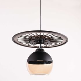 Sevenlight Bisiklet Dekoratif Tekli Ahşap Avize