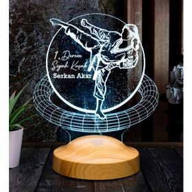 Sevgi Lambası Karateci Hediyesi 3D Led Lamba