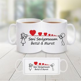 Sevgililere Özel Kupa Bardak