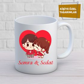 Sevgiliye Eşe Özel Kupa Bardak