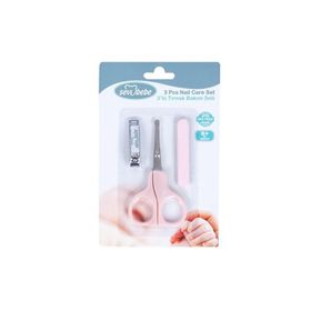 Sevi Bebe 3'lü Pembe Tırnak Makası Çıtçıt Tırnak Makası Törpü Tırnak Bakım Seti