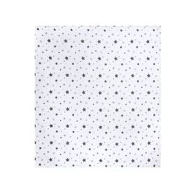 Sevi Bebe ART-319 Yıldız Yağmuru Gri 120x100 cm Desenli Müslin Bebek Battaniye