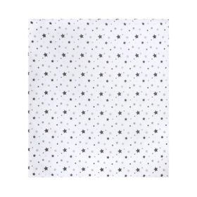 Sevi Bebe ART-319 Yıldız Yağmuru Gri 120x100 cm Desenli Müslin Bebek Battaniye