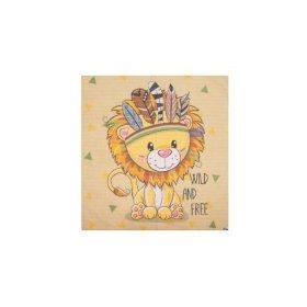 Sevi Bebe Bebek Pano Kızıldereli Aslan Baskılı Muslin Battaniye 120x120 cm