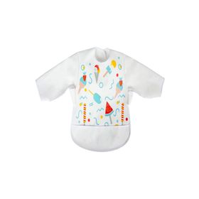 Sevi Bebe Beyaz Muşamba Mama Önlüğü