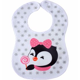Sevi Bebe Cırtlı Havlu Penguen Mama Önlüğü