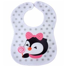 Sevi Bebe Cırtlı Havlu Penguen Mama Önlüğü