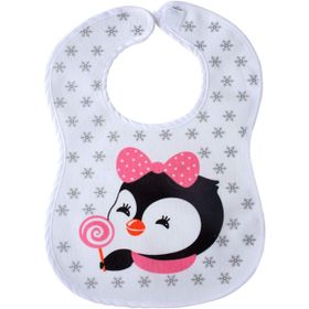 Sevi Bebe Cırtlı Havlu Penguen Mama Önlüğü