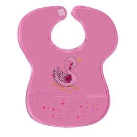 Sevi Bebe Cırtlı Muşamba Kuğu Mama Önlüğü