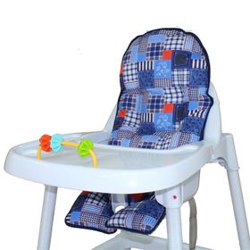 Sevi Bebe Mavi Desenli Mama Sandalyesi Minderi