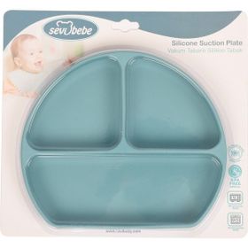Sevi Bebe Mint Vakum Tabanlı Silikon Tabak