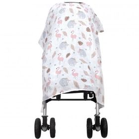 Sevi Bebe Müslin Flamingo Bebek Arabası Örtüsü
