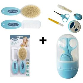 Sevi Bebe Naturel Fırça Tarak ve Bebek Tırnak Bakım Seti
