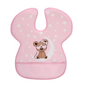 Sevi Bebe Pembe Büyük Muşamba Mama Önlüğü