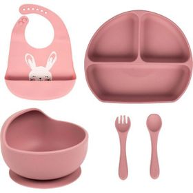 Sevi Bebe Pembe Silikon Beslenme Seti