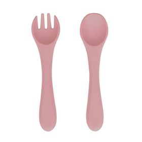 Sevi Bebe Pembe Silikon Çatal ve Kaşık Seti