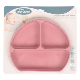 Sevi Bebe Pembe Vakum Tabanlı Silikon Tabak