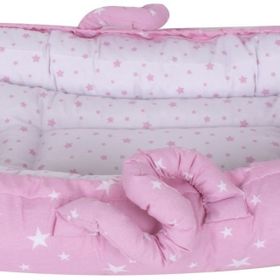 Sevi Bebe Pembe Yıldız Anne Yanı Bebek Yatağı