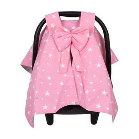 Sevi Bebe Pembe Yıldız Fiyonklu Ana Kucağı Örtüsü