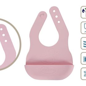 Sevi Bebe Silikon Ayarlanabilir 25 Pembe Mama Önlüğü