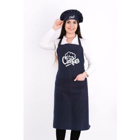 Sevilya Chef Model Mega Boy Lacivert Mutfak Önlüğü