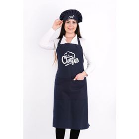 Sevilya Chef Model Mega Boy Lacivert Mutfak Önlüğü