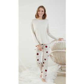 Sevim 12968 Bej Melanj Kadın Pijama Takımı