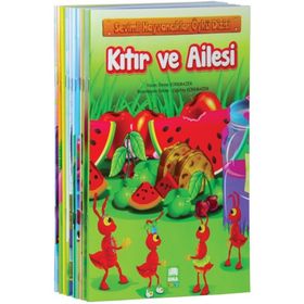 Sevimli Hayvancıklar Öykü Dizisi Düz Yazılı 10 Kitap Takım - Büyük Boy - Emine Korkmazer