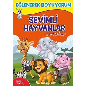 Sevimli Hayvanlar Çıkartmalı Boyama - Aslan - Kollektif