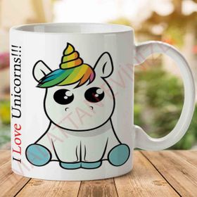 Sevimli Unicorn Tasarımı Kupa Bardak