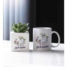 Sevimli Unicorn Tasarımı Kupa Bardak