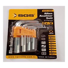 Sgs 1060 Cr-V Allen 9 Parça Anahtar Seti