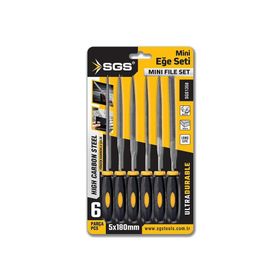 SGS 1358 6 Parça 5x180 mm Mini Eğe Seti