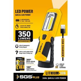 SGS 5054 Şarjlı Led Fener 350 Lümen