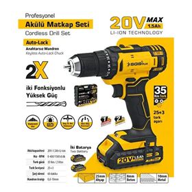 SGS 5249 20 V Çift Akülü Darbeli Matkap