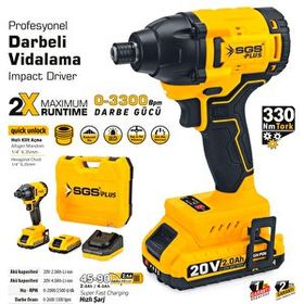 SGS 5500 20 V 2 A Akülü Darbeli Vidalama Seti