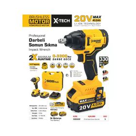 SGS 5502 20 V 2 A Akülü Darbeli Somun Sıkma Seti