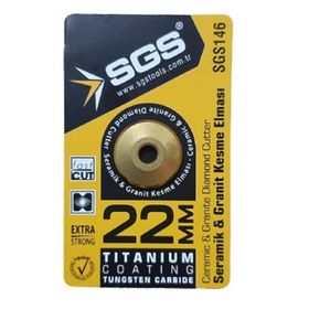 SGS SGS146 22 mm Titanyum Seramik-Granit Kesme Elması
